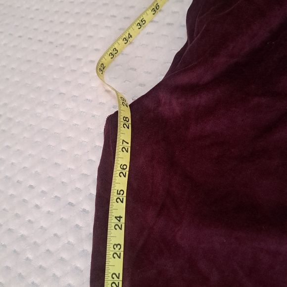 King Size  Swetpants set Women  Plus Size 2XL Velvet  Burgundy - Picture 7 of 10